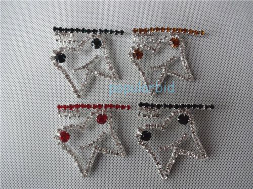 4pcs Dental Clinic Gift Teeth Shape Molar Dentist Sparkly Crystal Brooch