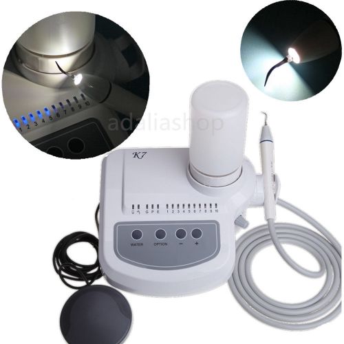 Dental Ultrasonic Scaler Unit w/ Fiber Optic Handpiece Tips fit EMS WOODPECKER