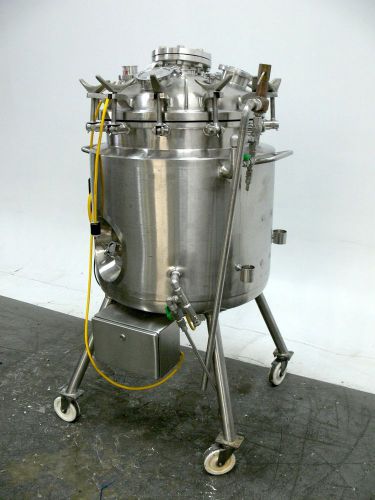 PRECISION 200 LITER JACKETED BIO-REACTOR 316 STAINLESS STEEL TANK W/ AGITATOR