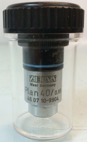 Carl zeiss microscope objective lens plan 40/0.65 / 160/0.17 for sale