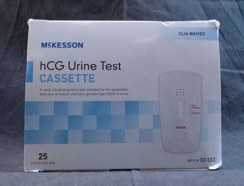 Mckesson 32-102 hcg urine pregnancy test cassette (25 pack) exp. 03/2015 for sale