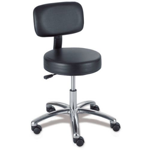 Extra Cushioned Stool with Chrome Base - With Back 1 ea