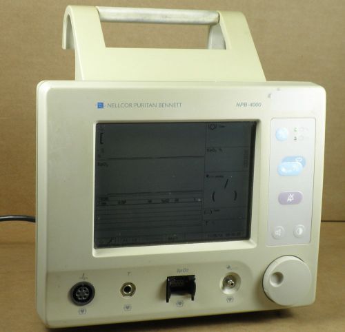 Nellcor puritan bennett npb-4000 patient monitor for sale