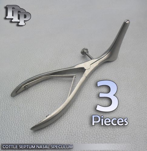 3 COTTLE Septum Nasal Speculum 6.00&#034; BLADE 3.5&#034; (90mm)