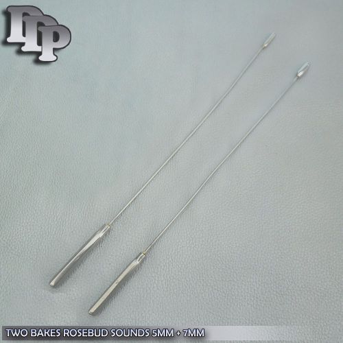 Two Pcs Bakes Rosebud Urethral Sounds 5MM &amp; 7MM