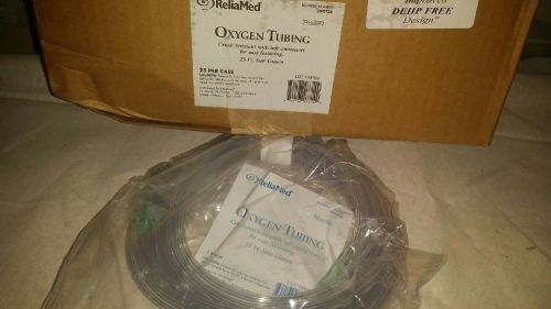 Reliamed non-sterile 25&#039; oxygen tubing with two standard connectors  (25 tubes) for sale