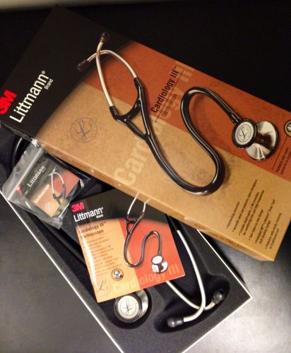 3m littmann cardiology iii stethoscope *black* 27&#034; littmann new #3128 for sale