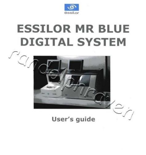 Essilor Mr Blue Digital System Tracer Edger in .pdf   FREE SHIP WORLDWIDE