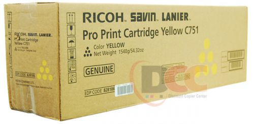 828186 Ricoh Pro C651 C751 C751ex Yellow Toner Cartridge