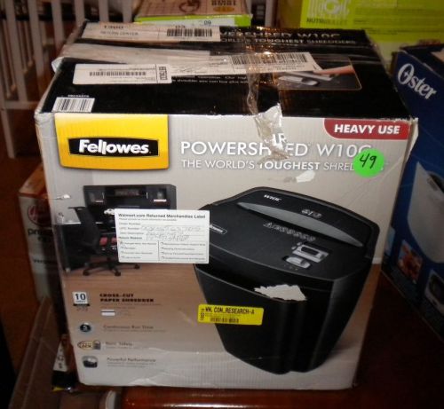 Fellowes PowerShred W10C 10 Sheet Cross-Cut Paper Shredder Heavy Use