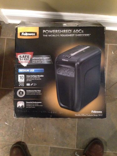 Fellowes 4606001 Powershred 60Cs Light-Duty Cross-Cut Shredder 10 Sheet Capacity