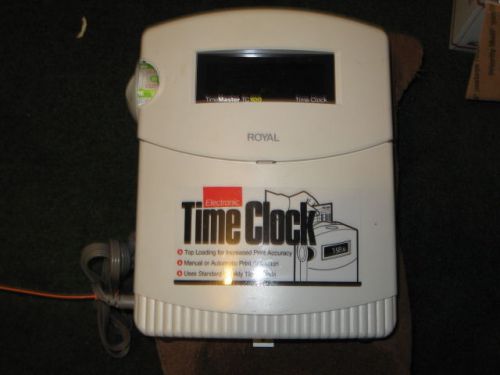 ROYAL TC 100 tc100 Time Clock time master parts repair as is