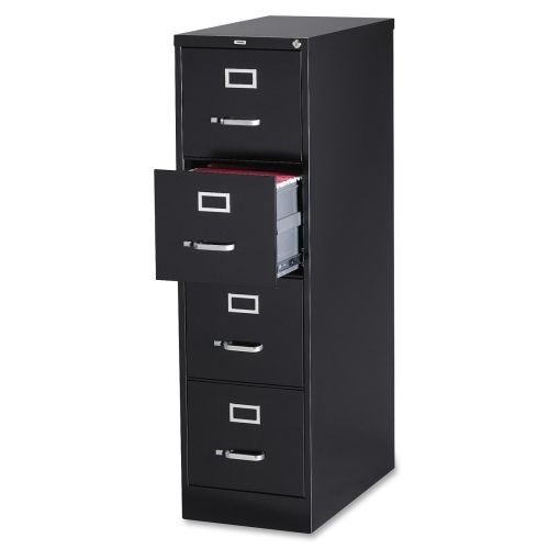 LLR60650 4-Drawer Vertical File, w/ Lock, 15&#034;x25&#034;x52&#034;, Black