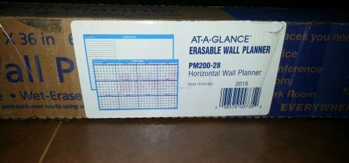 2015 at-a-glance horizontal erasable wall planner, 24&#034; x 36&#034; blue trim for sale