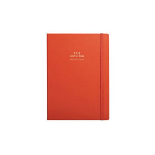 2015 A4 Monthly Appointment Planner Desk Diary Calendar Scheduler dark orange