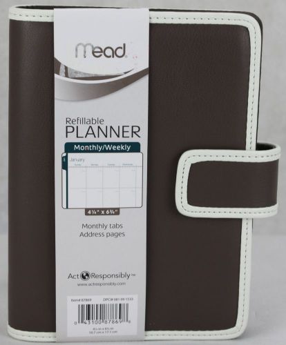 Mead Brown Refillable Case Planner Organizer 4X6 NWT Free Shipping