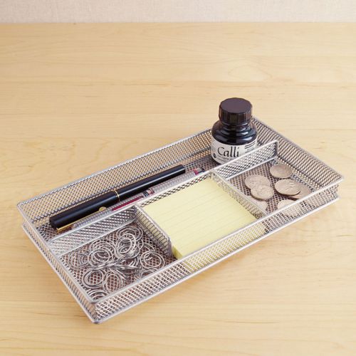 Brand new mesh drawer organizer - silver by design ideas for sale
