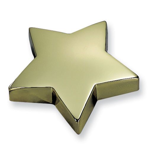 Nice New Brass-plated Star Paperweight Office Accessory