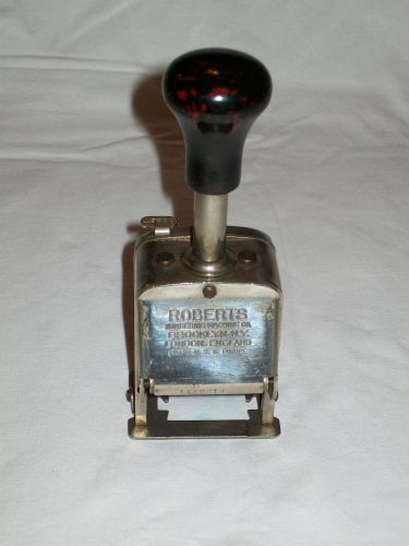 Vintage Roberts Model 95 Numbering Stamp Machine