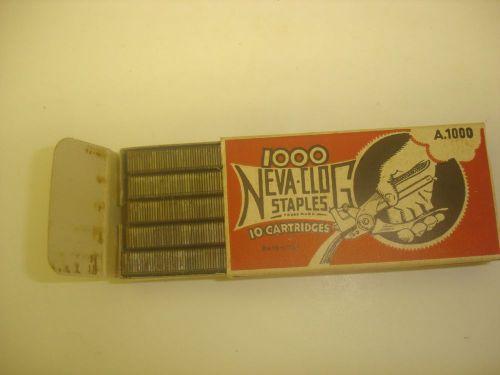 Box of 1000 neva-clog no. a-1000 staples for model s-100 neva-clog stapler plier for sale