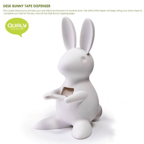 QUALY Living Styles Home Design Houseware Office Desk Bunny Tape Dispenser White