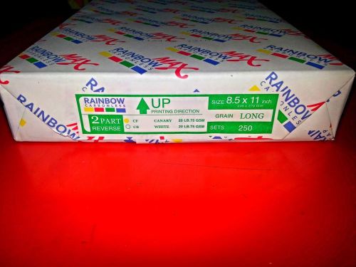 2 PART CARBONLESS NCR PAPER 3 REAMs / 1500 SHEETS / 750 SETS / 8.5&#034;x 11&#034;