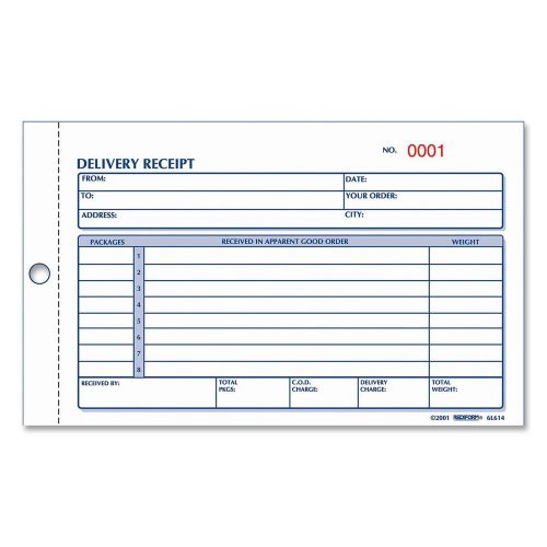 Rediform Delivery Receipt Book - 50 Sheet[s] - 2 Part - Carbonless - (6l614)