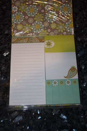 NEW Vera Bradley forget me nots 200 sticky notes Lemon Parfait