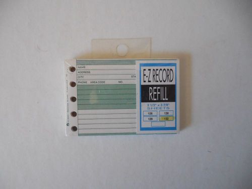 E-z record refill 132    2 1/2&#034; x 3 7/8&#034; for sale