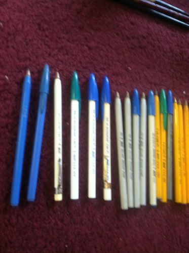 Vintage Lot Of 18 1970&#039;s  Bic Pens Numbered AF-49,RM-25 F-29 F-25 DO NOT WRITE!