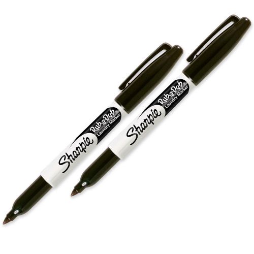 Sharpie RUB-A-DUB Laundry Black Fine Pnt Marker 2-Pk