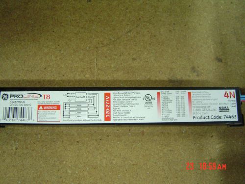 GE 4 Lamp T8 Multi-Volt Proline Ballast GE432MV-N New