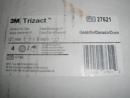 3M Trizact GOLD Course 5&#034; Polishing Pads New in box P/N 27621 Diamond HX 4 Disc