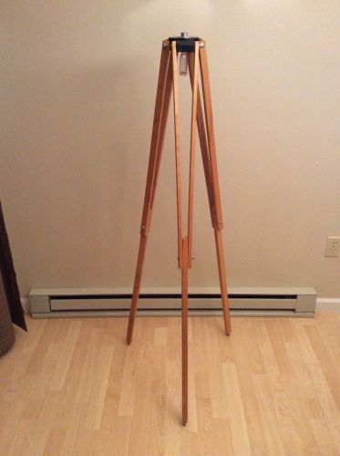 Beautiful Vintage David White Wooden Transit Level Tripod Survey Equipment