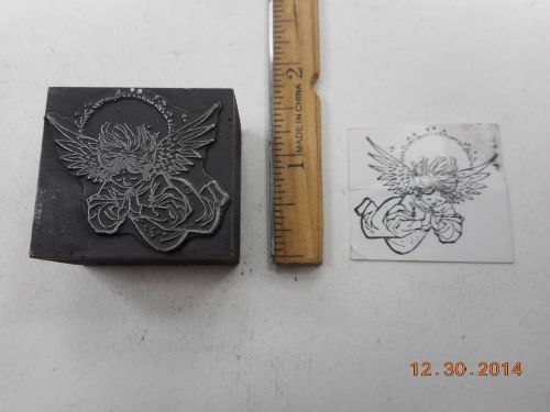 Letterpress Printing Printers Block, Holy Angel Praying