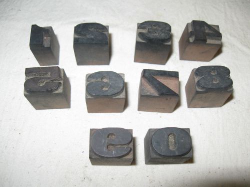 ANTIQUE LETTERPRESS SMALL FONT NUMBER SET