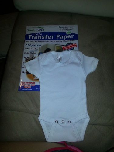 Inkjet Transfer Paper with Newborn Onesie White *Create Your Own Onesie*