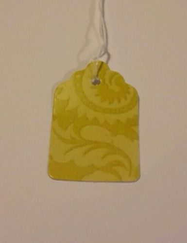100 1 x 1 5/8&#034; Lemonade print price tags with string