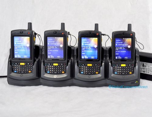 Lot of 4 x symbol motorola mc75a8 mc75a mc75a0 2d barcode scanner pda + cradle for sale