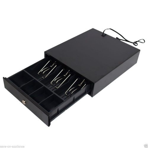 12&#034; Compact POS Cash Drawer Portable Restaurant Kiosk Retail Automatic 24V RJ11