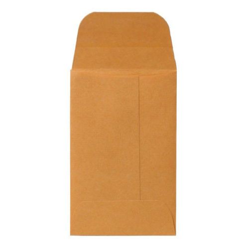 Sparco Kraft Coin Envelope, Gummed, 20 lb., 2 1/4&#034;x3 1/2&#034;, Brown