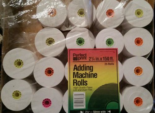 18 ROLLS Calculator Paper POS 2.25&#034; x 150 ft 2 1/4&#034; Cash Register Receipt Adding