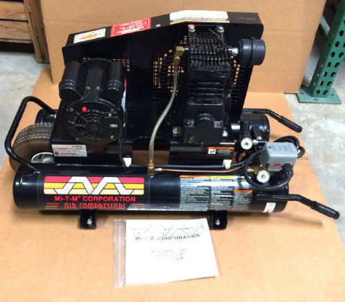 Mi-t-m ac1-pe15-08m air compressor, 8 gal, 1.5hp elec. wheelbarrow-ahern rentals for sale