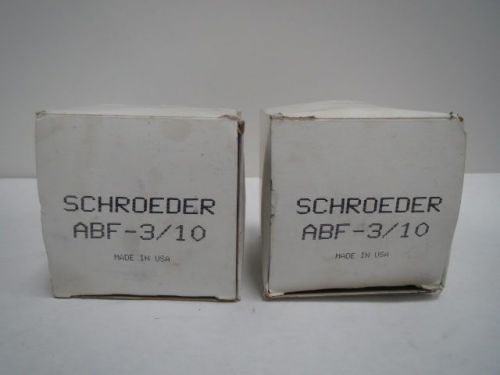 Lot 2 new schroeder abf-3/10 breather filter metallic size 1in npt b201729 for sale
