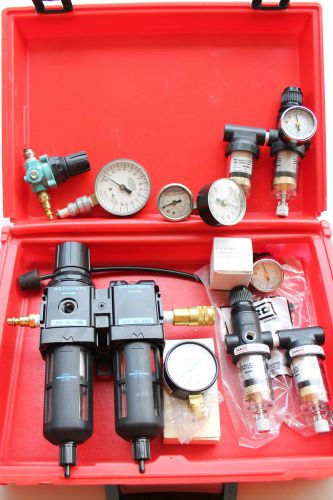 Wilkerson &amp; aro filters pneumatic coalescing regulators multiple gauges pressure for sale