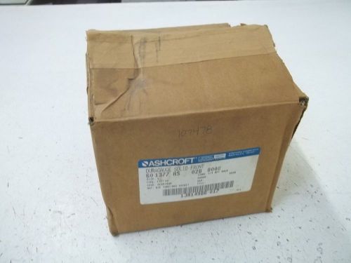 ASHCROFT 601377AS02B800# DURAGAUGE SOLID FRONT *NEW IN A BOX*