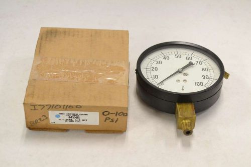 NEW MARSH H4248 PRESSURE 0-100PSI 4-1/2 IN DIAL 1/4 IN NPT GAUGE B339258