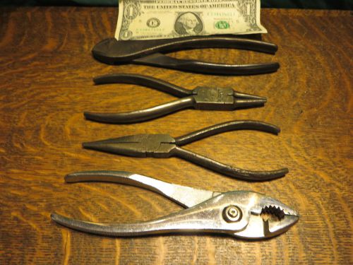 Old used tools lot of 4 vintage working kreauter specialty pliers / cutters usa for sale