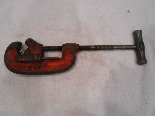 VINTAGE RIDGID No 2 HEAVY DUTY 1/8&#034; TO 2&#034; PIPE CUTTER ~ &#034;No 1 - 2&#034; ~ RIDGE TOOL