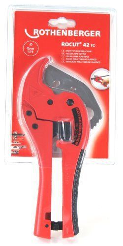 Rothenberger ROCUT 42TC 52000 Plastic Pipe Shears, 1-5/8&#034; Max OD, 1-1/4&#034; Max OD